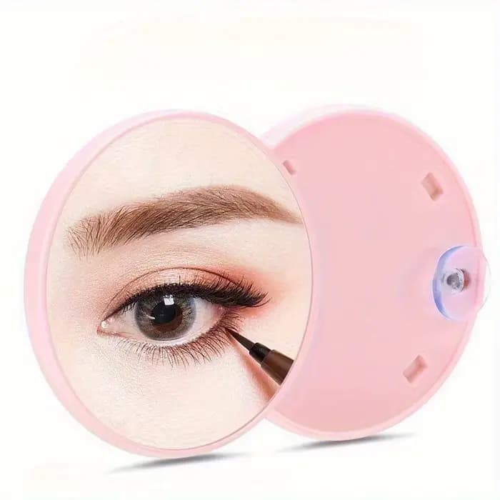 Miroir grossissant avec ventouses - grossissement 5X/10X/15X pour une application de maquillage parfaite