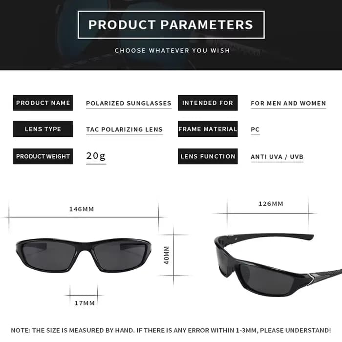 Lunettes de soleil de pêche polarisées hommes femmes