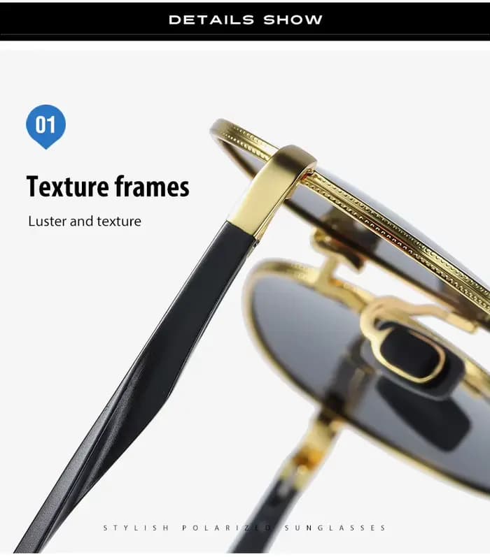 Prince lunettes de soleil polarisées reconstituant des anciennes manières rondes hommes femmes couleur miroir réfléchissant aluminium magnésium randonnée cyclisme