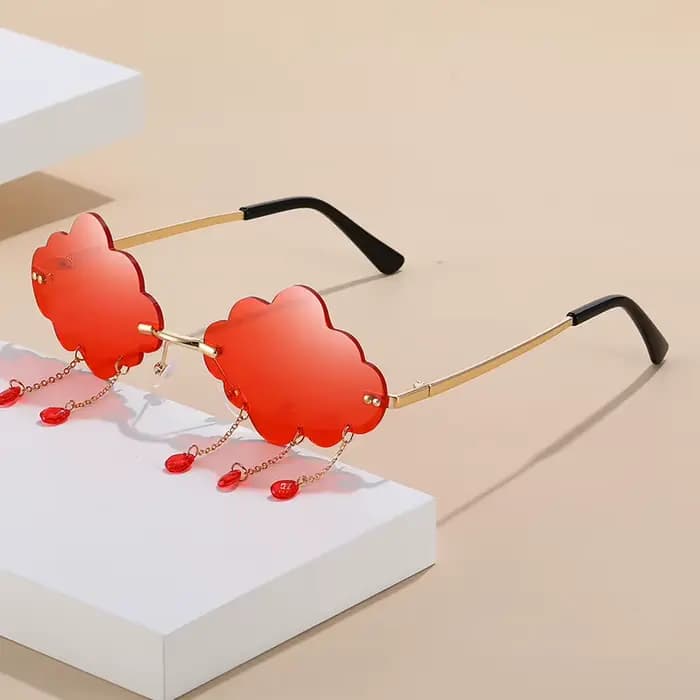 Lunettes de soleil à pampilles en forme d'étoile