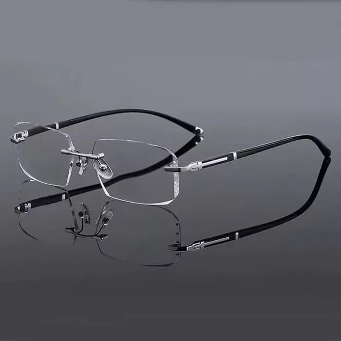 Lunettes de lecture à bord coupé sans cadre à la mode