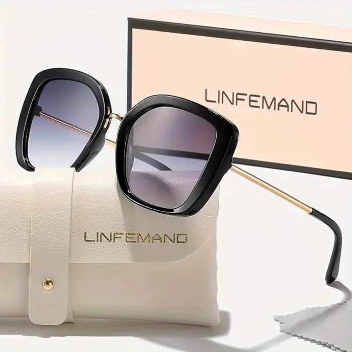 LINFEMAND mode yeux de chat rétro lunettes de soleil décoratives UV400 Couple Style été carnaval fête voyage conduite Festival cadeau