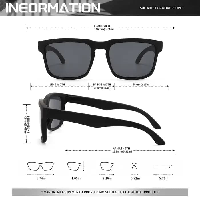 Lunettes de soleil de sport carrées 4 pièces avec motif de temple de créateur - UV400 pour hommes et femmes