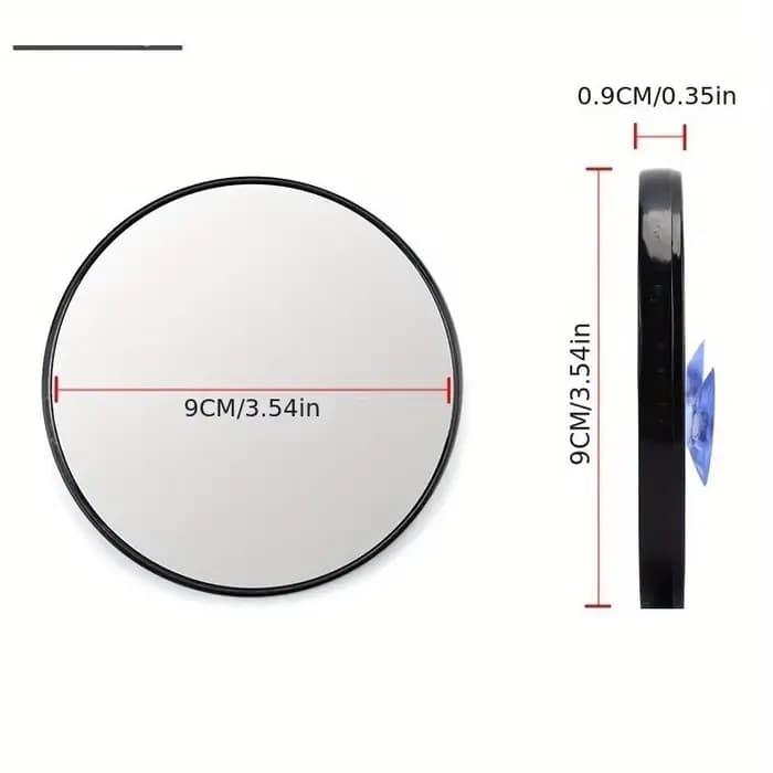 Miroir grossissant avec ventouses - grossissement 5X/10X/15X pour une application de maquillage parfaite