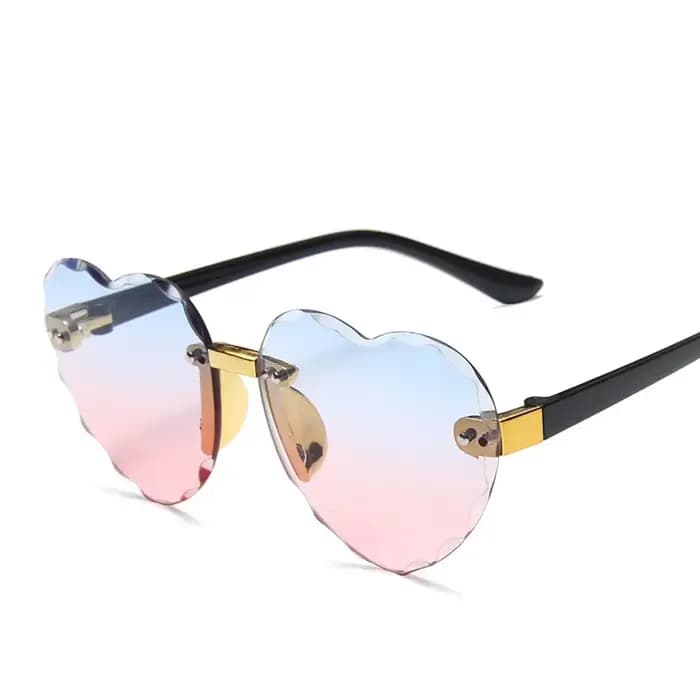 Lunettes de soleil pour enfants avec montures en forme de cœur