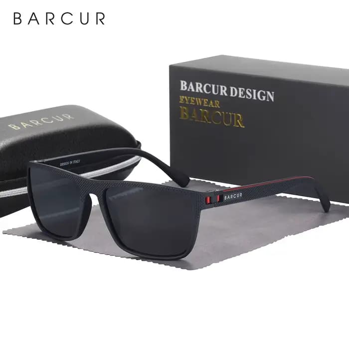 BARCUR Design-Lunettes de soleil polarisées TR90 pour homme et femme