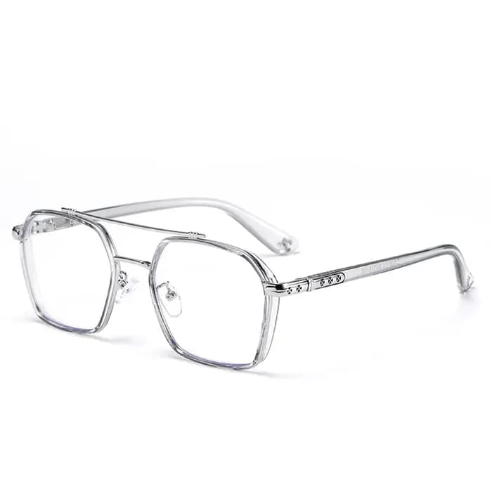 Lunettes de vue rétro pour hommes à verres plats