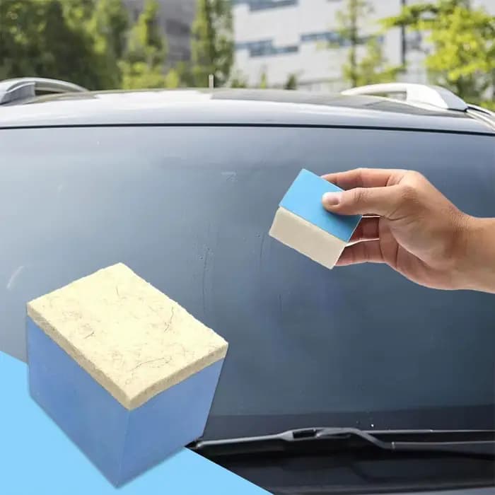 Brosse de nettoyage de vitres de voiture en feutre de laine, outils de Film d'huile de pare-brise, éponge automobile, accessoires de nettoyage en cristal plaqué poli H3M8