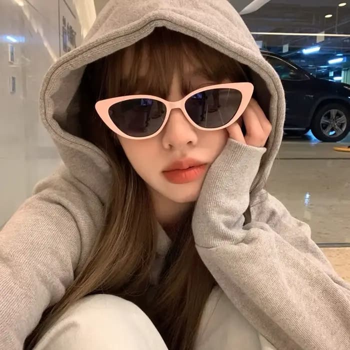 2 paires de lunettes pour femmes œil-de-chat roses