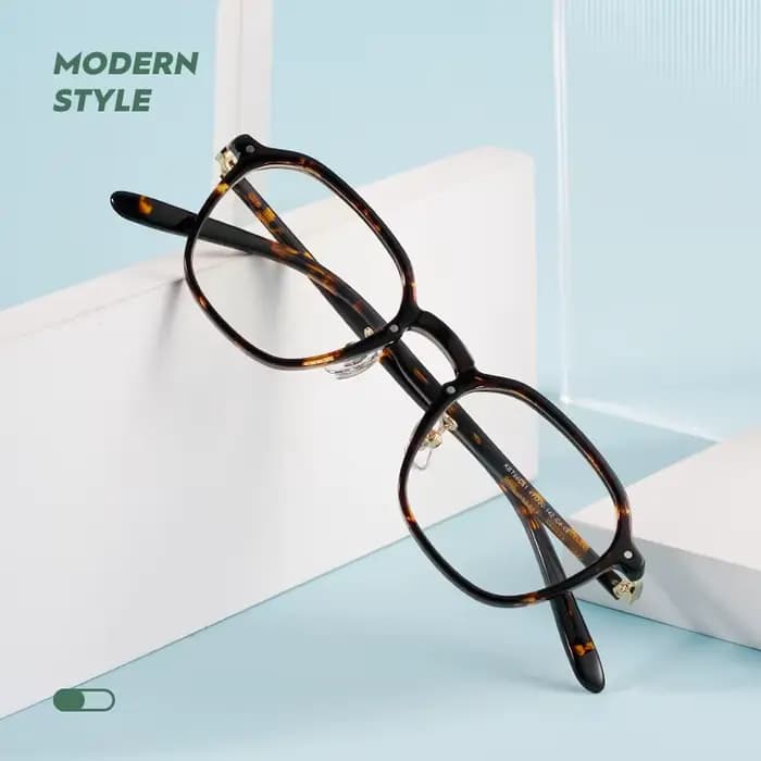 Lunettes carrées en fibre d'acétate pour hommes et femmes