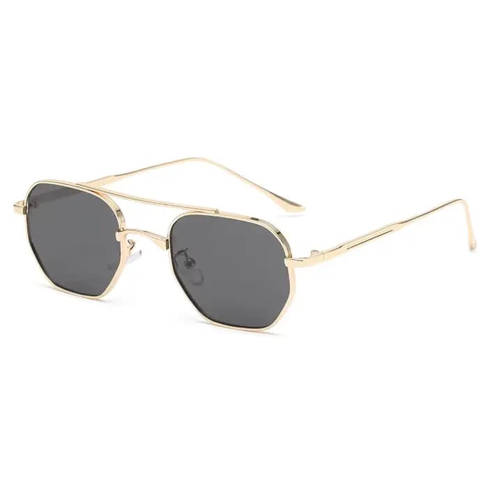 Lunettes de soleil à monture métallique double pont pour hommes et femmes