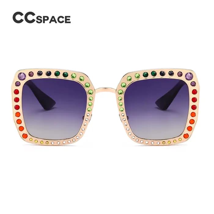 Lunettes de soleil carrées en diamant pour femmes