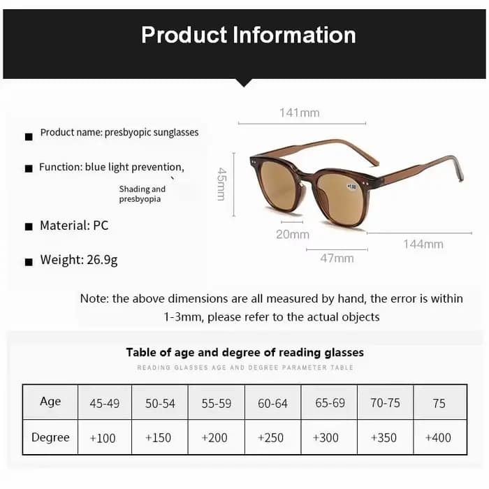 2025 lunettes de soleil de lecture pour femmes hommes cadre classique