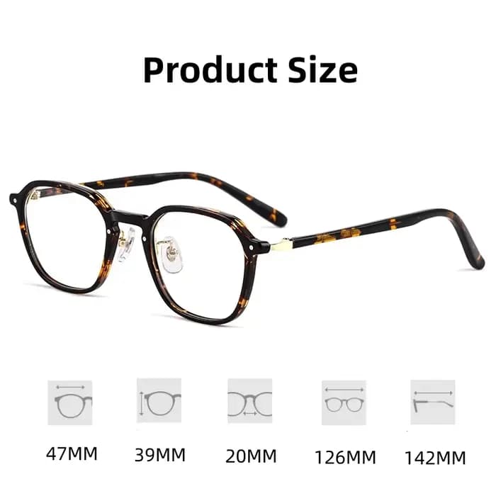 Lunettes carrées en fibre d'acétate pour hommes et femmes