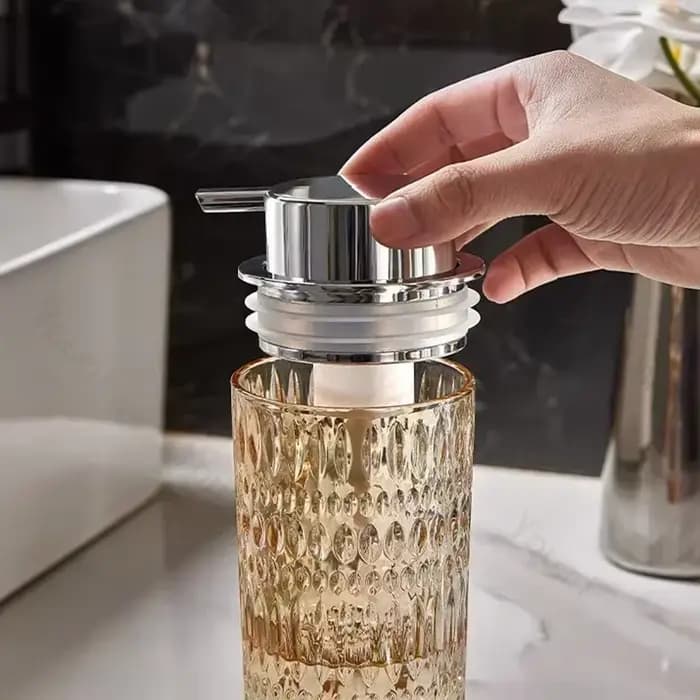 Bouteille de savon à pression en verre haut de gamme, bouteilles de mousse de shampoing, Gel douche, distributeur de shampoing, accessoires de salle de bains