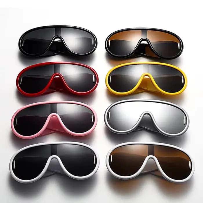 Lunettes de soleil rondes vintage exagérées pour femmes et hommes