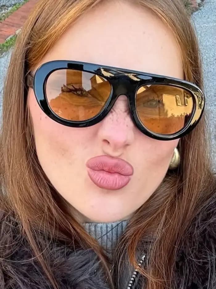 Lunettes de soleil rondes rétro Y2K