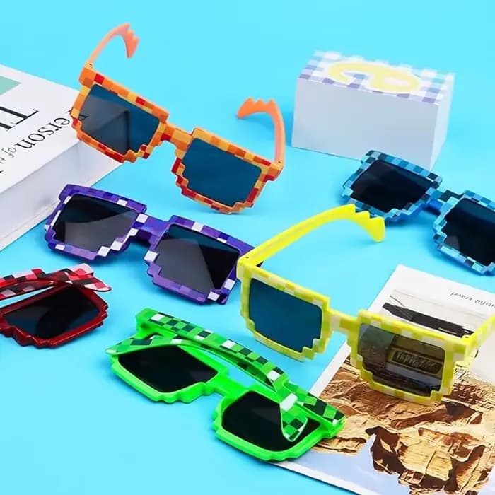 Lunettes de soleil Pixel rétro pour adultes