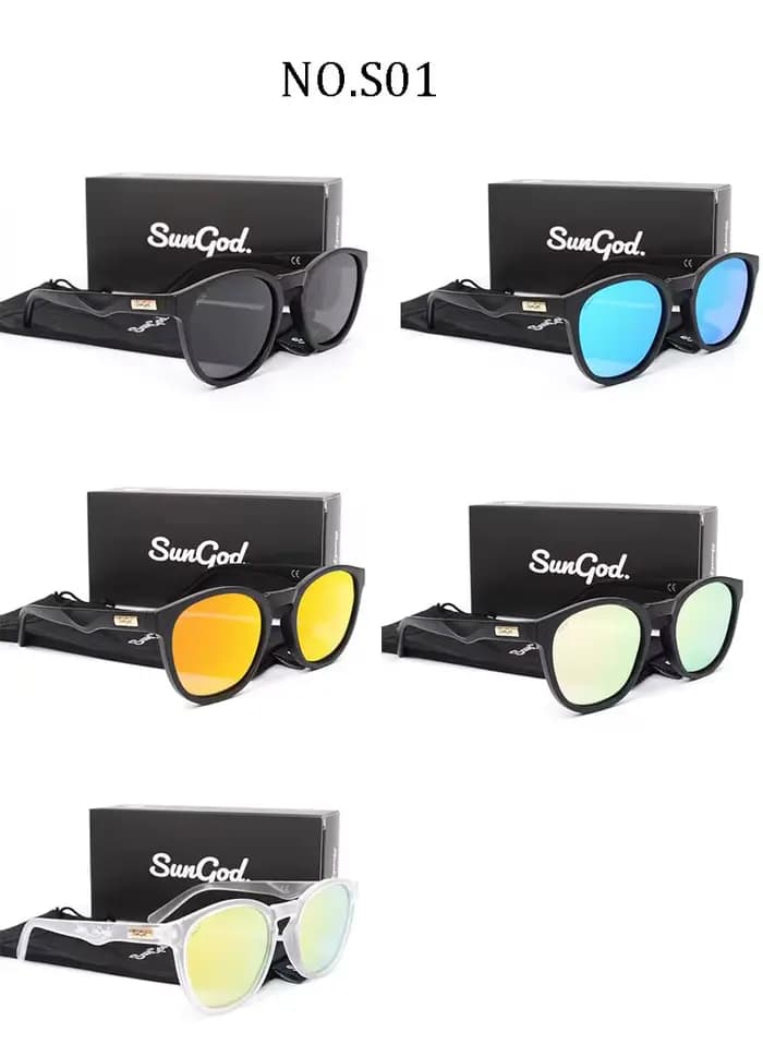 SUNGOD MIRAS Lunettes de soleil miroir bleu
