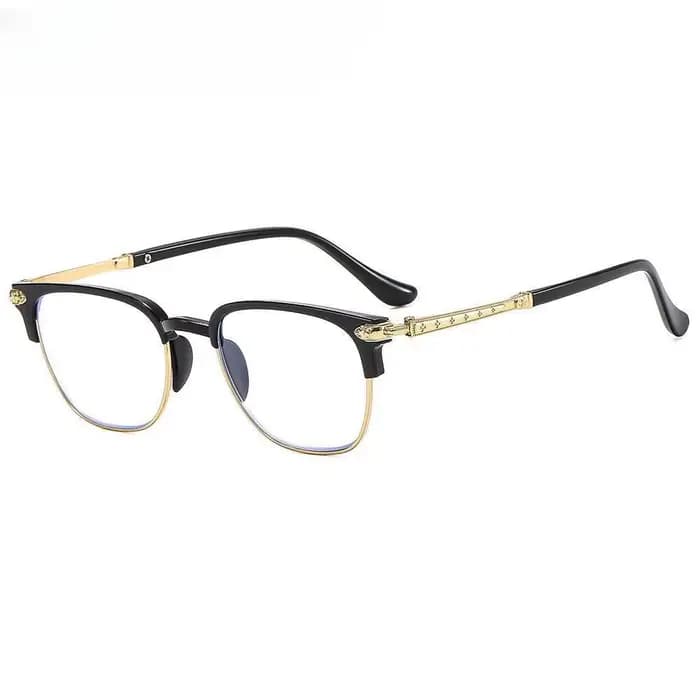 Lunettes de lecture demi-cerclées en métal tendance pour hommes et femmes
