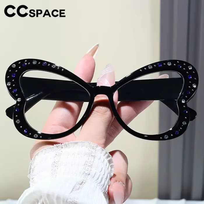 Papillon diamant réglage lunettes femmes mode