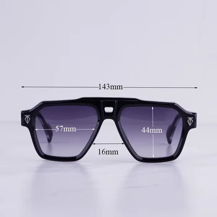 Lunettes de soleil pilote SKYLINE High Street noires et argentées pour homme