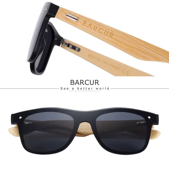 BARCUR lunettes en bois noir noyer
