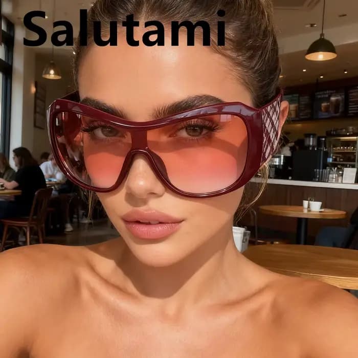 Lunettes de soleil surdimensionnées Y2K pour femmes et hommes
