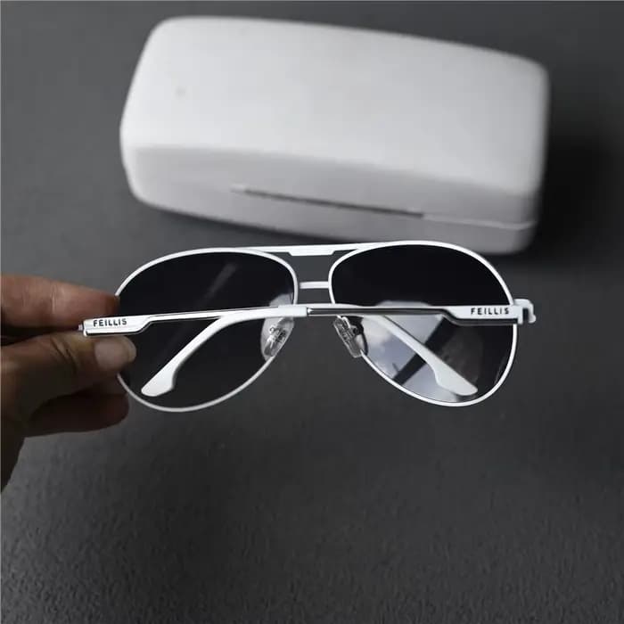 Janvancy-Lunettes de soleil blanches pour hommes et femmes