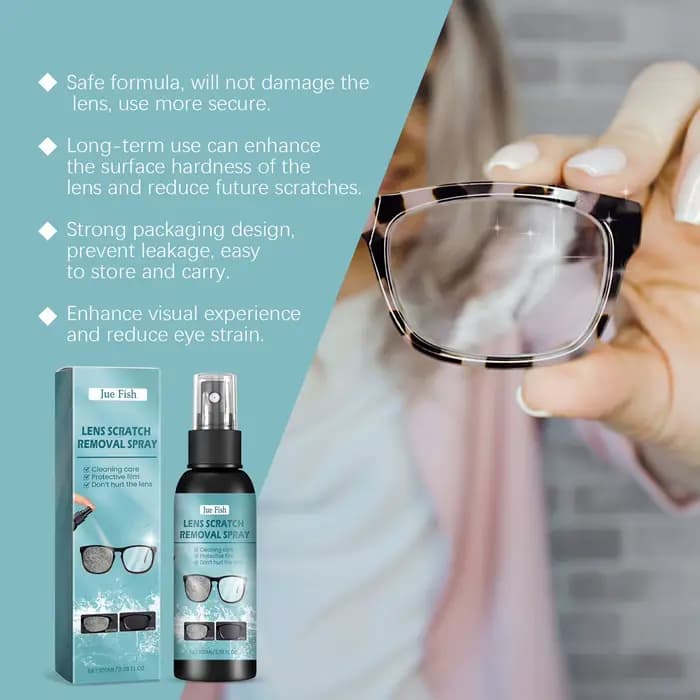 Spray nettoyant pour verres pour les yeux 2 en 1