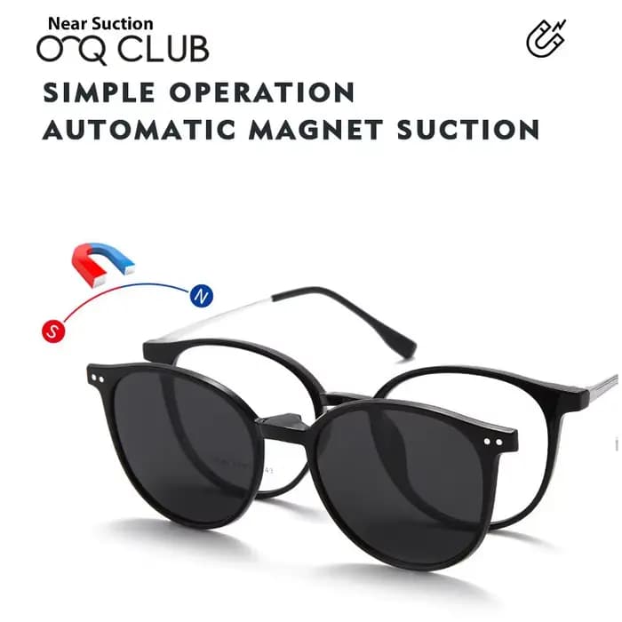 O-Q CLUB réinitialisation magnétique sur lunettes femmes conduite ycin ised ronde optique myopie