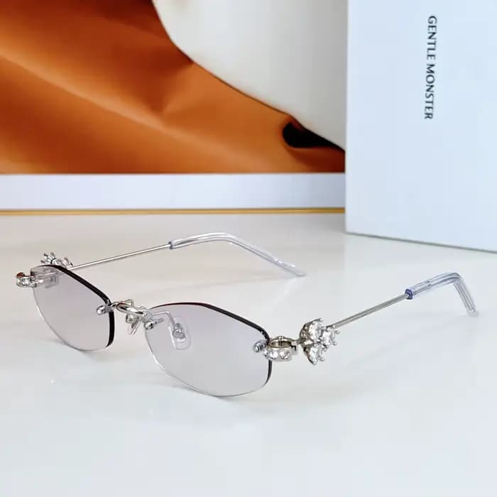 GENTLE MONSTER GLITZ Lunettes de soleil classiques sans monture en alliage pour hommes