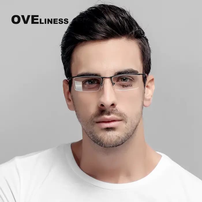 Lunettes optiques avec monture demi-métal pour homme