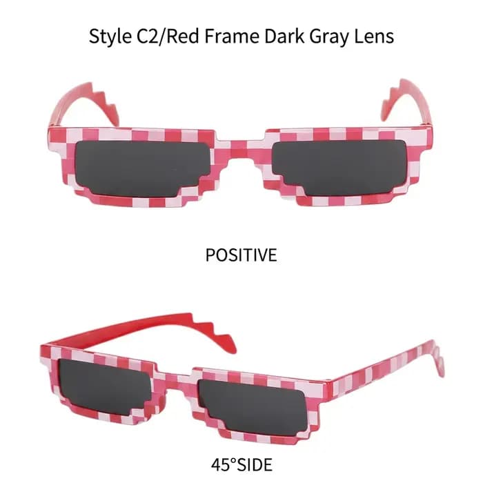 Lunettes de soleil carrées Pixel Mosaic Funky