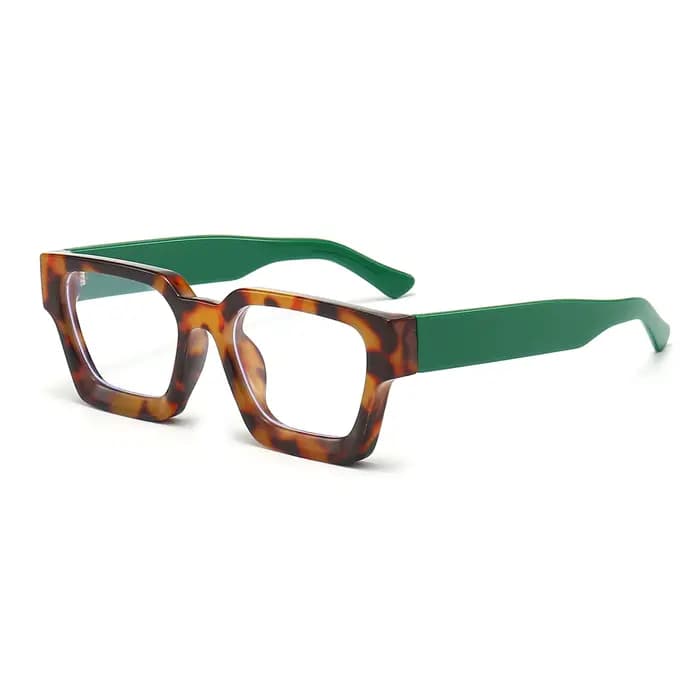Lunettes carrées jaunes pour femmes