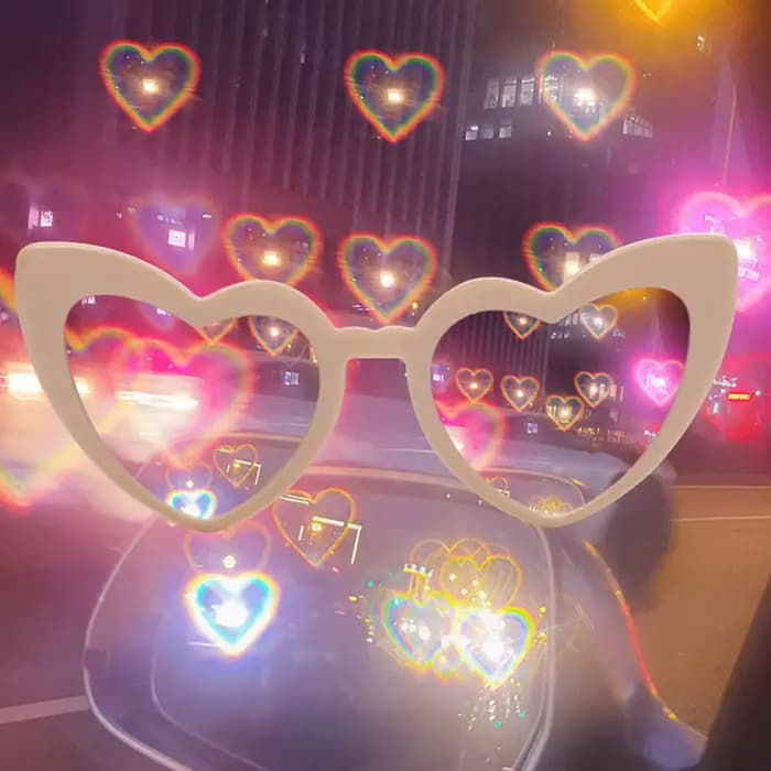 Amour effet spécial lunettes en forme de coeur mode