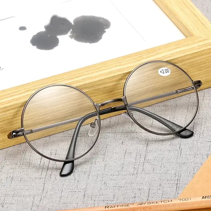 2025 rétro métal cadre rond lunettes de lecture femmes hommes presbyte