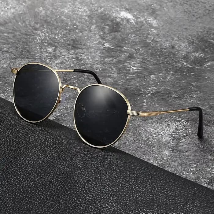 Lunettes de soleil rondes vintage pour hommes