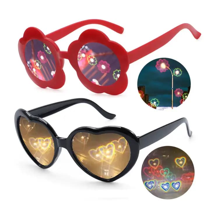 Lunettes de Soleil Unisexes en Forme de Cœur