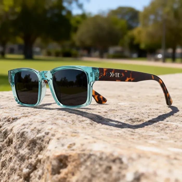 Lunettes de soleil carrées de luxe léger