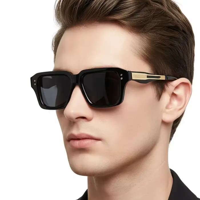 Lunettes de soleil carrées haut de gamme pour hommes et femmes