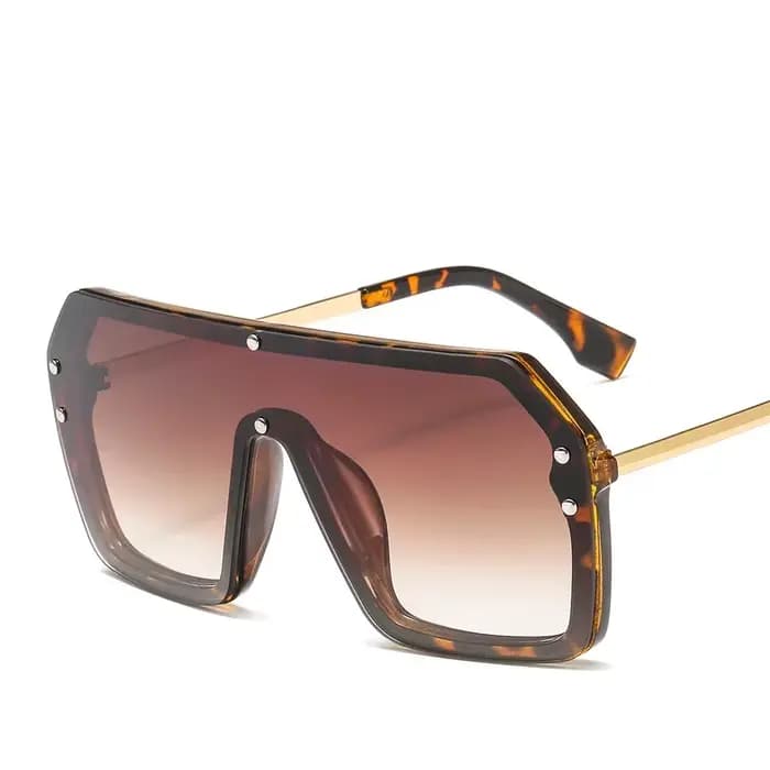 Lunettes de soleil carrées surdimensionnées rétro noires pour femmes