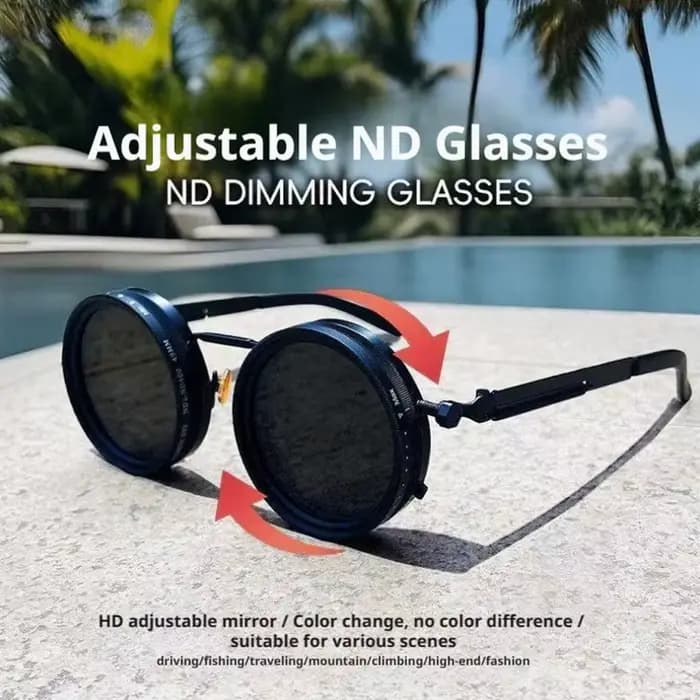 Lunettes de soleil polarisées à filtre ND réglable