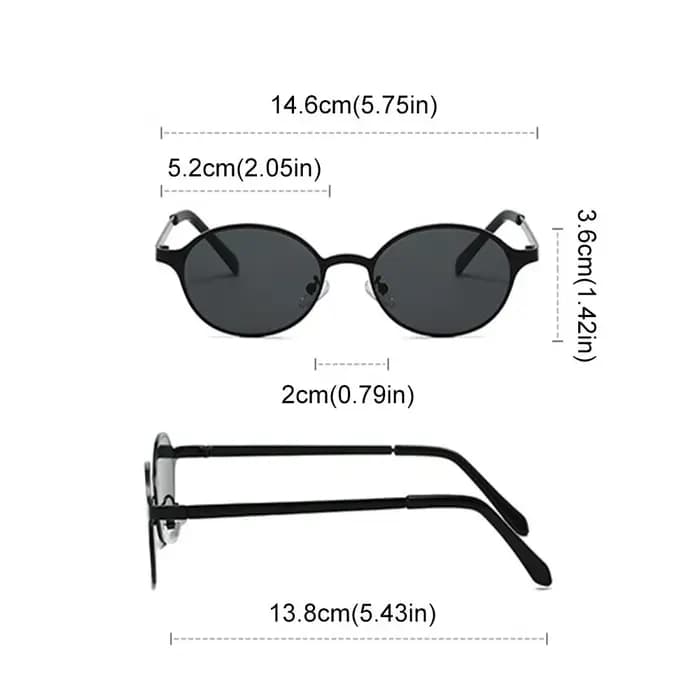 Lunettes de soleil ovales de styliste