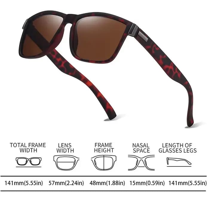 Lunettes de soleil carrées unisexes vintage à motif unique