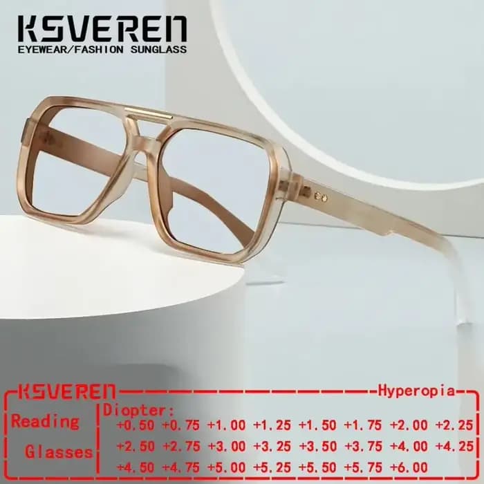 Lunettes de lecture carrées rétro de haute qualité pour femmes et hommes