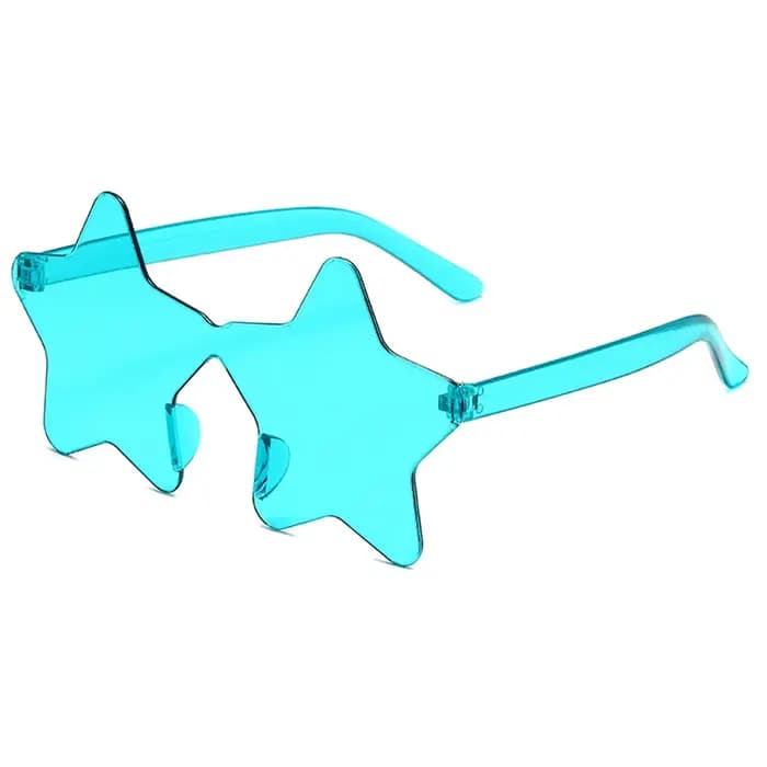 Lunettes de soleil étoiles Disco sans cadre
