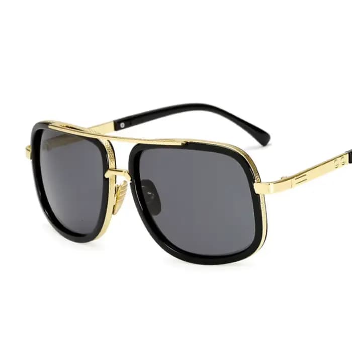 Classique marque concepteur plat haut miroir lunettes de soleil carré or mâle femme Superstar surdimensionné hommes