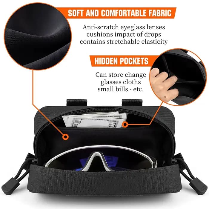 Étui tactique MOLLE pour lunettes de soleil