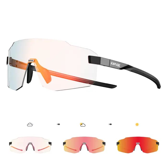 Kapvoe lunettes de cyclisme photochromiques UV400